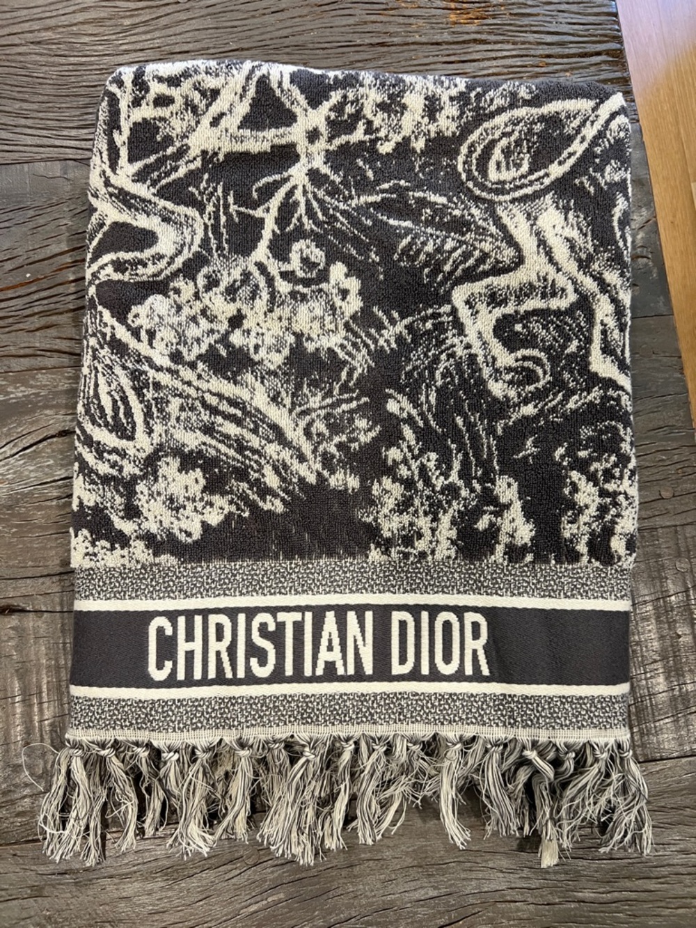Dior Black and White Christian Dior Decorative Bath Towel